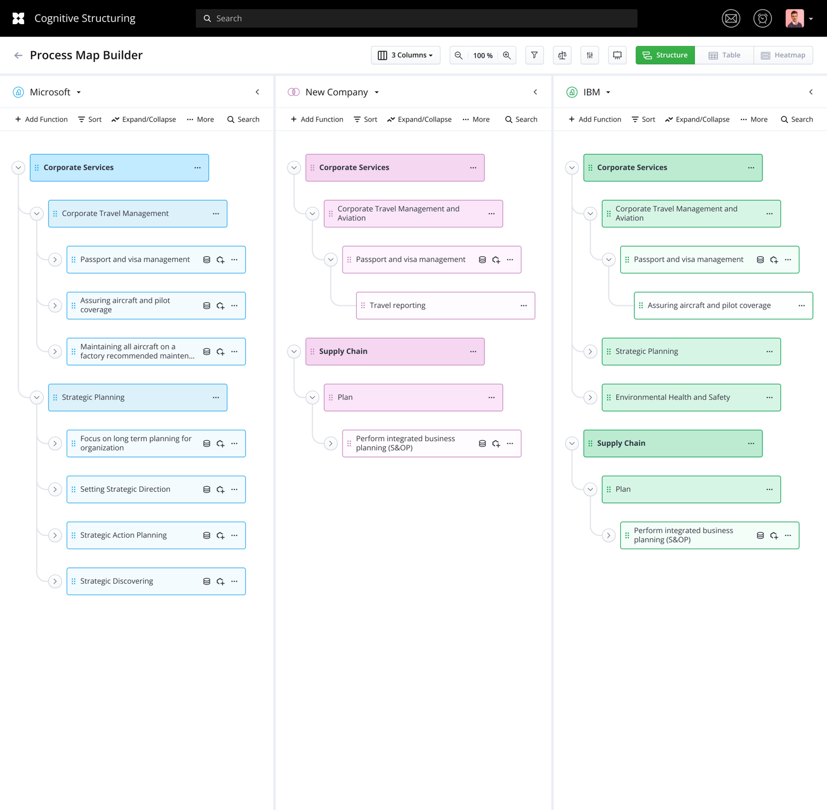 Cognitive Structuring interface